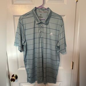 Adidas Men's Light Blue Polo Golf Shirt Sz XL EUC